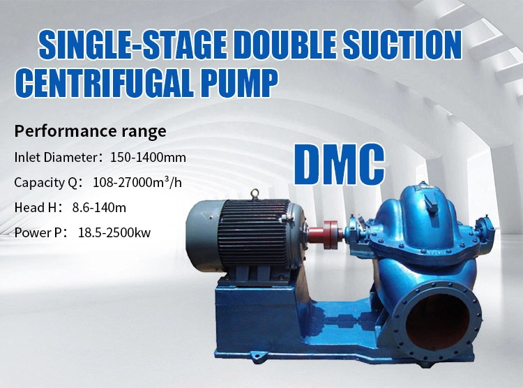 Centrifugal Dewatering Pump Diesel Engine Driven Double Suction Split Case Pump for Waterworks